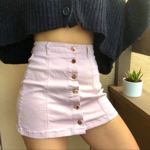 FOREVER21 Flattering A-Line Light Pink Skirt